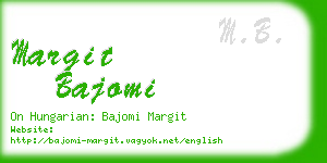 margit bajomi business card